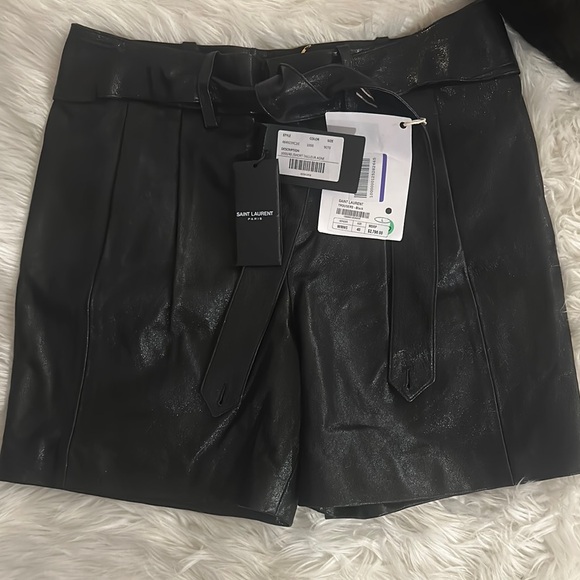 Saint Laurent Leather Bermuda Shorts – Black – EU 40 – NWT - Picture 5 of 11